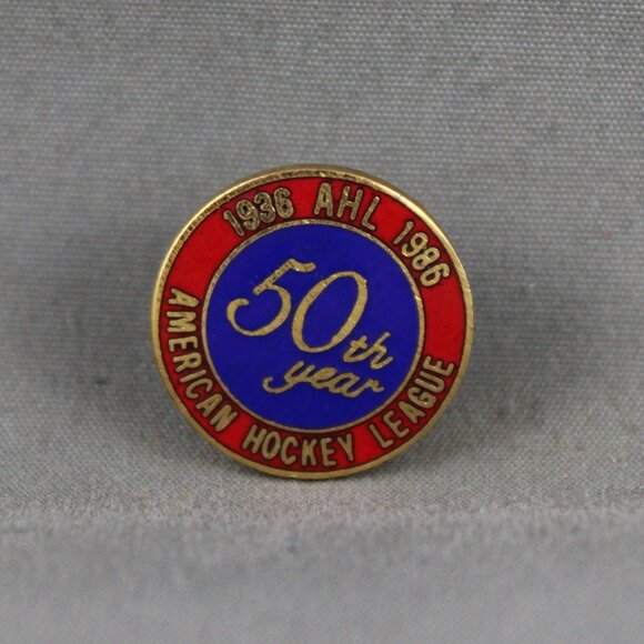 Vintage Hockey Pin - AHL 50th Anniversary - Inlaid Pin - Picture 1 of 3